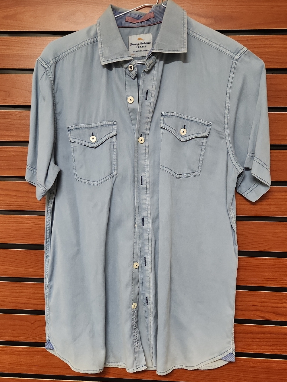 Tommy Bahama Pale Blue Chambray Button-Down Shirt